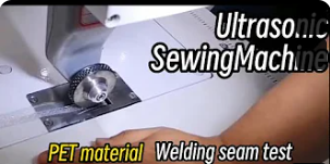 Máquina de coser ultrasónica-Prueba de costura de soldadura de material PET